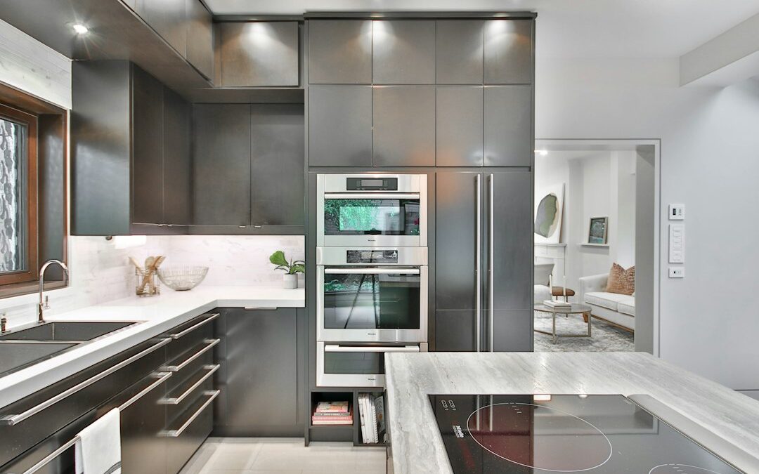 Modern kitchen with stainless steel appliances - how to deep clean kitchen appliances